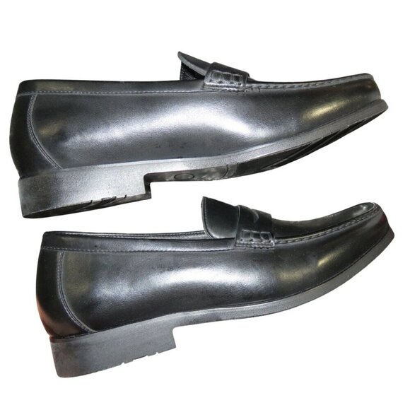 Collexion Italy Black Italian Leather Dress Loafers shoes Size 40 or US 9 - Picture 4 of 9